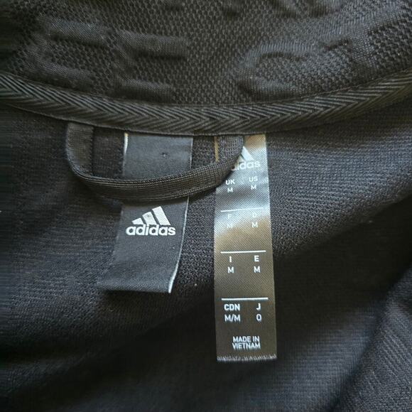 Adidas Mens Raised Three Stripe Graphic Track Jacket Black M Sports Gorpcore - Picture 4 of 7